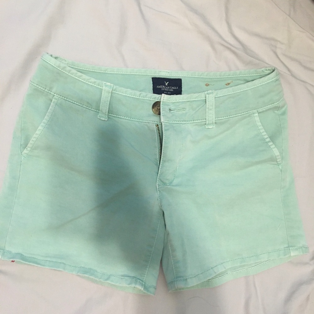 Mint midi shorts